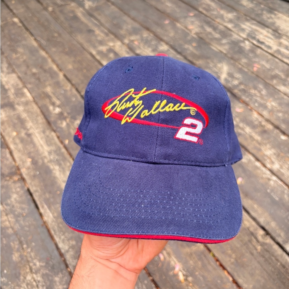 RUSTY WALLACE #2 Nascar cap hat signature embroided Choko Racing strapback